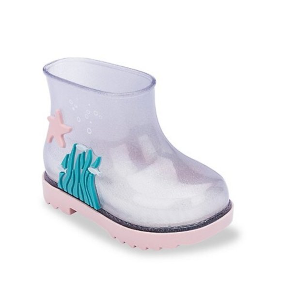 Mini Melissa Clear and Pink Kids Rain Boots - Picture 5 of 7
